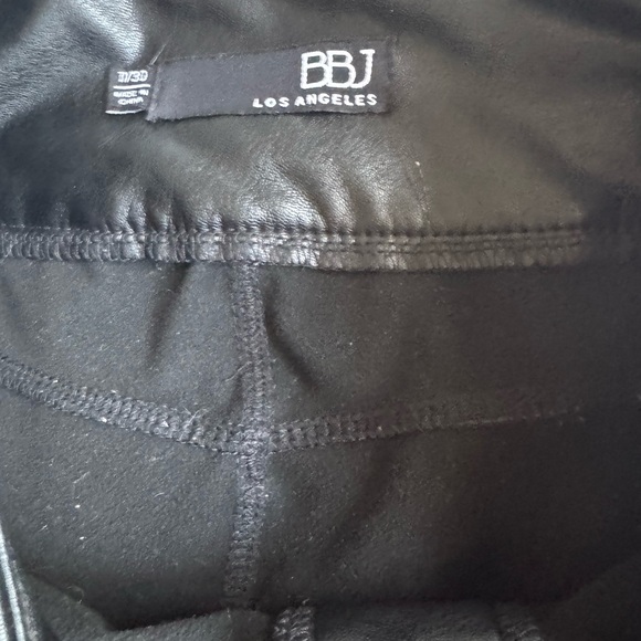 BBJ Los Angeles Black Faux Leather Lined pants 11 - Picture 4 of 5